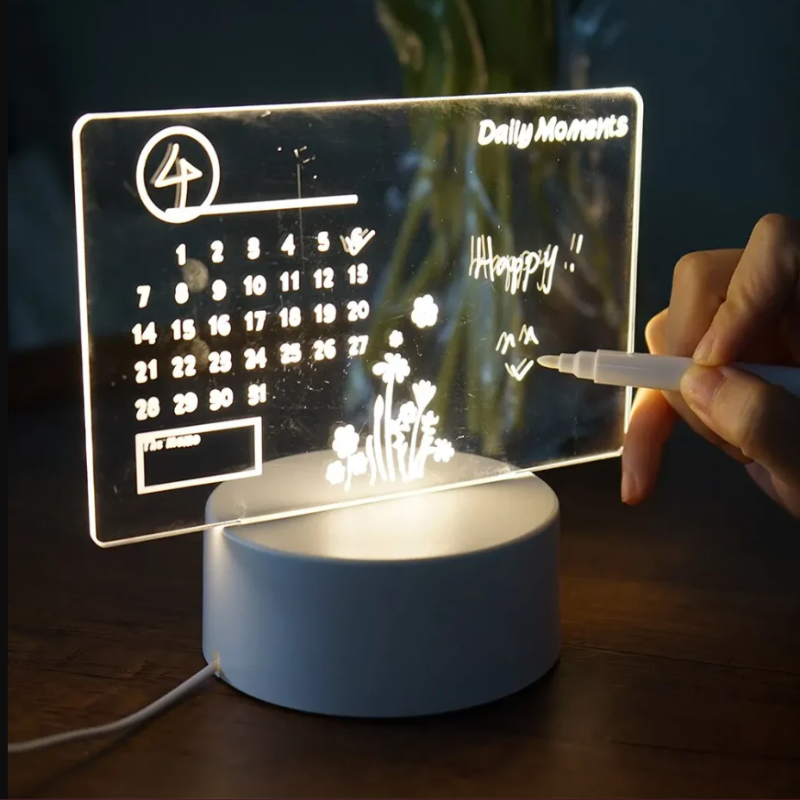 Tablero Luminoso para Notas y Decoración