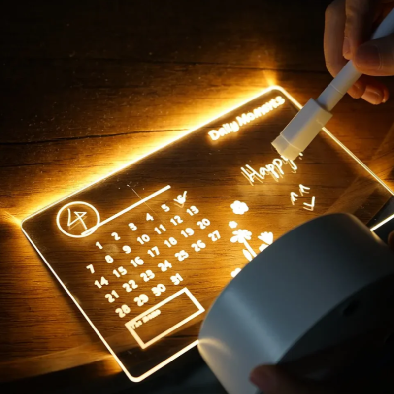 Tablero Luminoso para Notas y Decoración