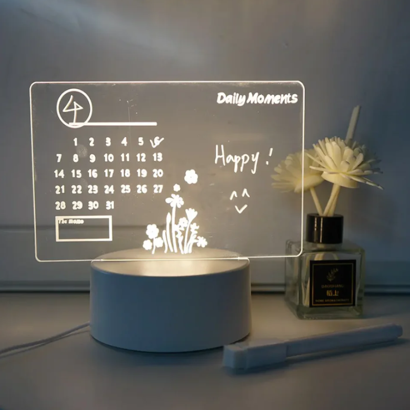 Tablero Luminoso para Notas y Decoración