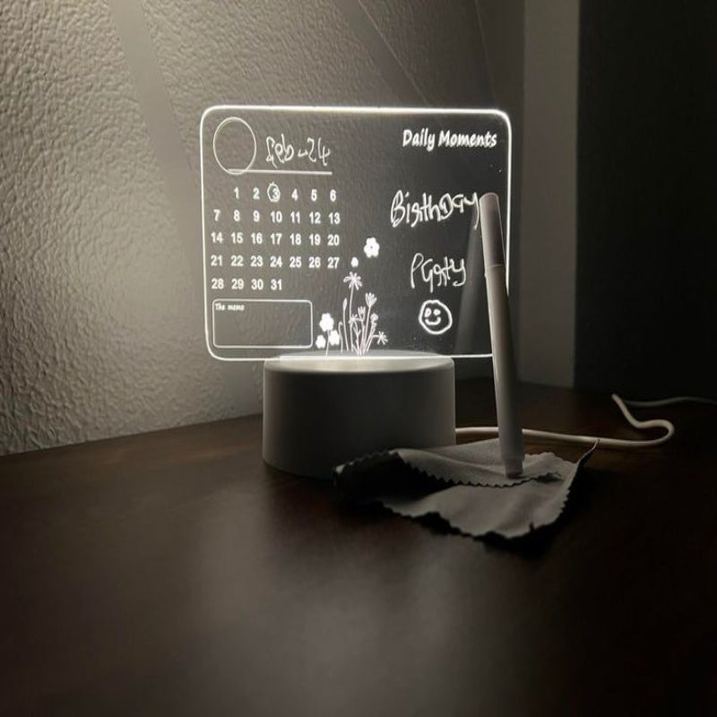 Tablero Luminoso para Notas y Decoración