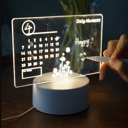 Tablero Luminoso para Notas y Decoración