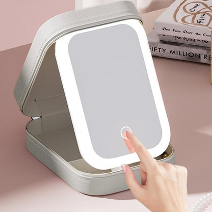 BellaGlow™ – Organizador de Maquillaje con Espejo LED